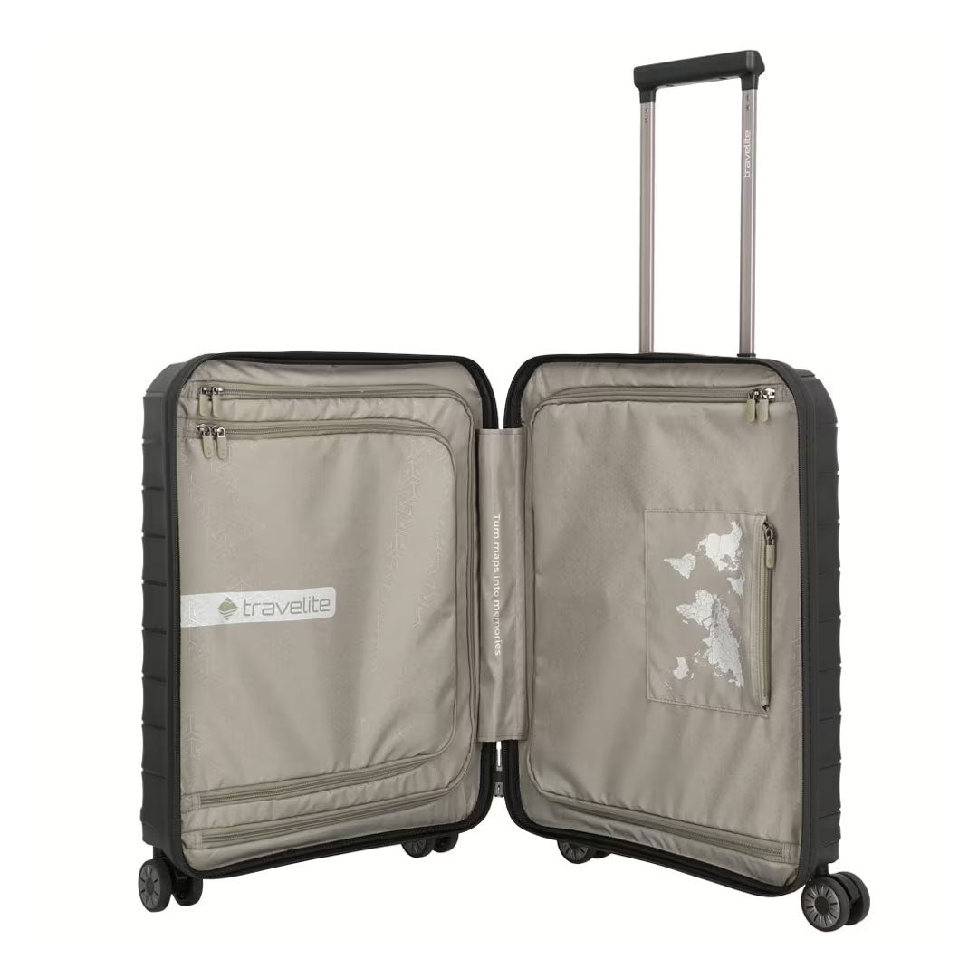 Kofer 55 cm ABS Mooby sa prednjim džepom, 076846-01, crni, Travelite