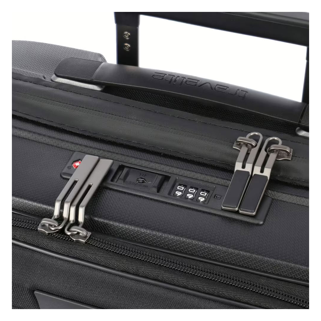 Kofer 55 cm ABS Mooby sa prednjim džepom, 076846-01, crni, Travelite