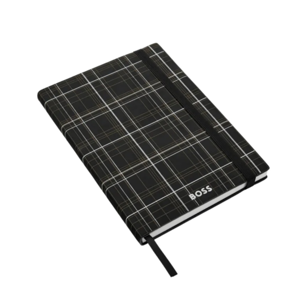 Notes A5 Checkered HNH624AL dikto, crni, Hugo Boss