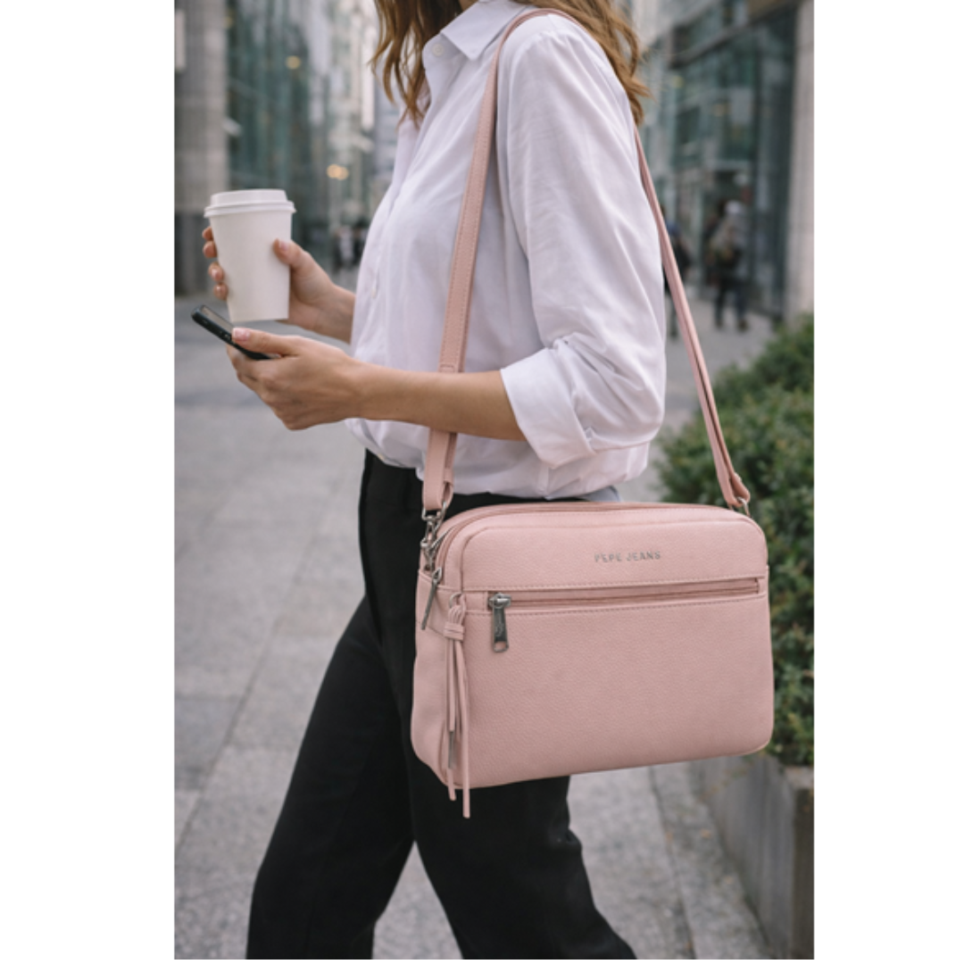 Torba na rame 24 cm Paola 7445442, roze, Pepe Jeans