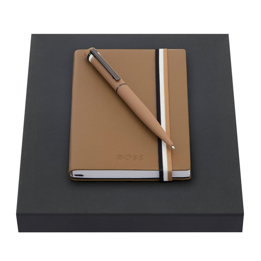 Set olovka hemijska + notes A6 HPBM421X, camel, Hugo Boss