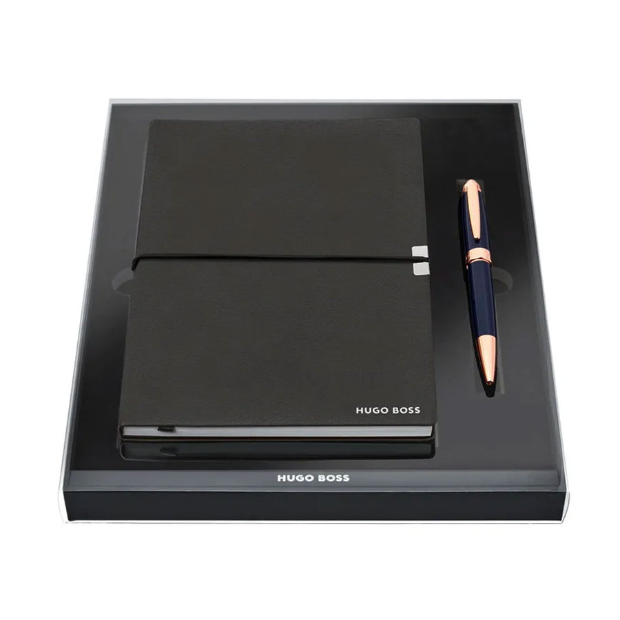 Set olovka hemijska + notes A5 HPBH001AL, crno-plavi, Hugo Boss