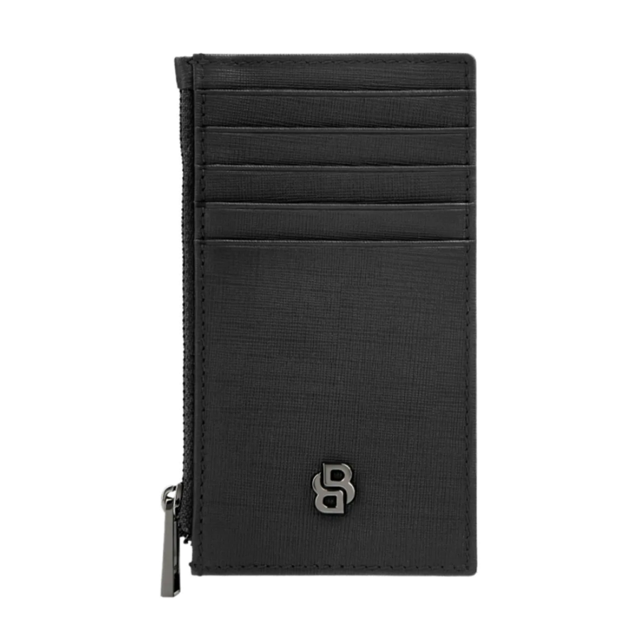 Držač kartica Double B Saffiano sa zipom HLK526A, crna, Hugo Boss