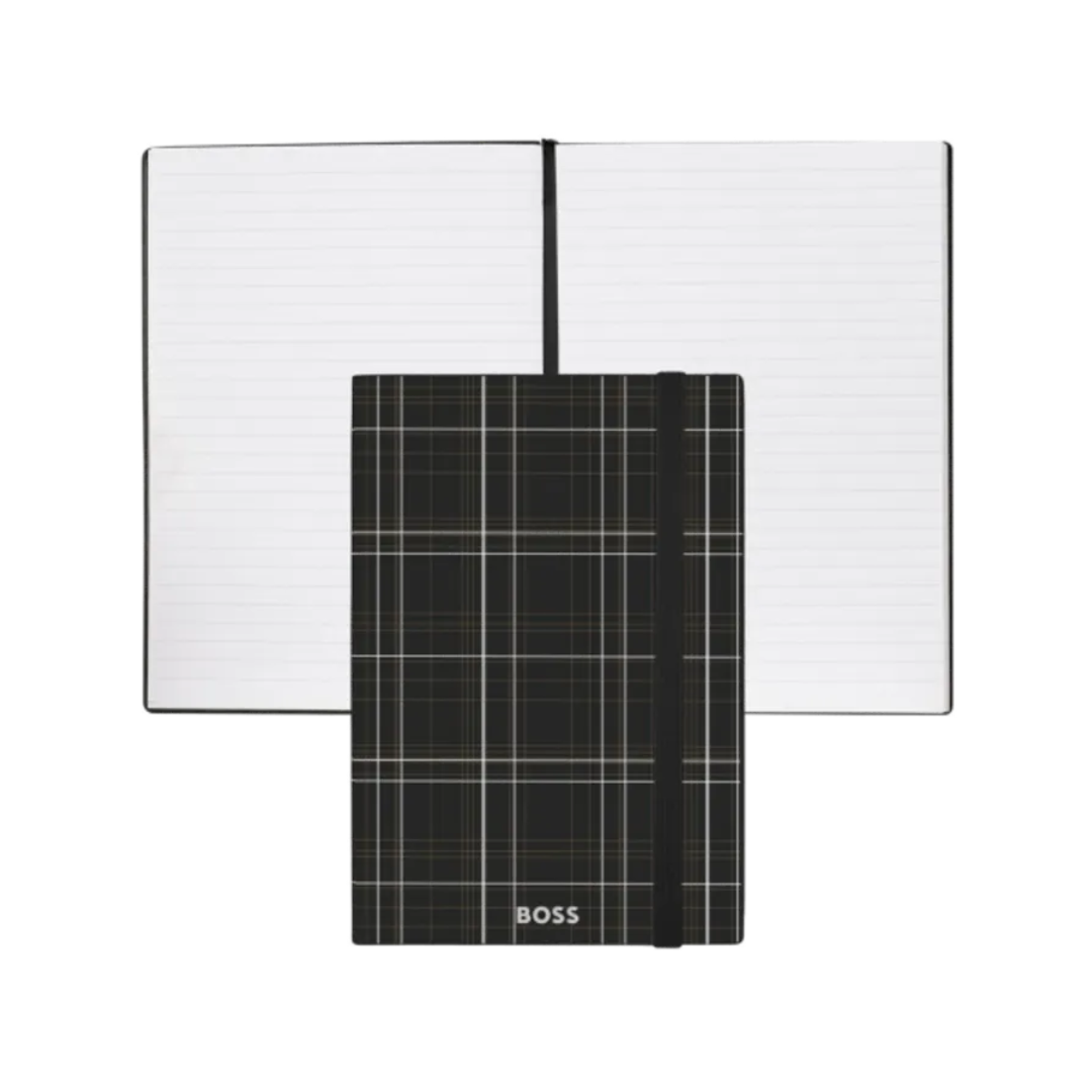 Notes A5 Checkered HNH624AL dikto, crni, Hugo Boss