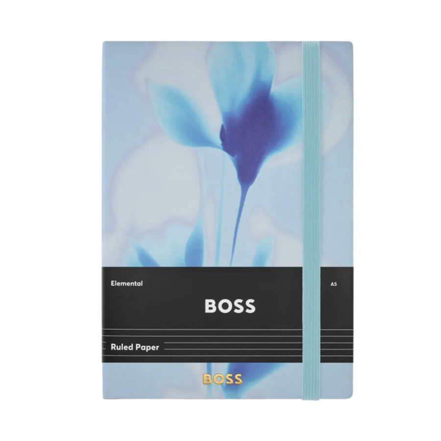Notes A5 Holographic Flower HNH623ML dikto, svijetlo plavi, Hugo Boss