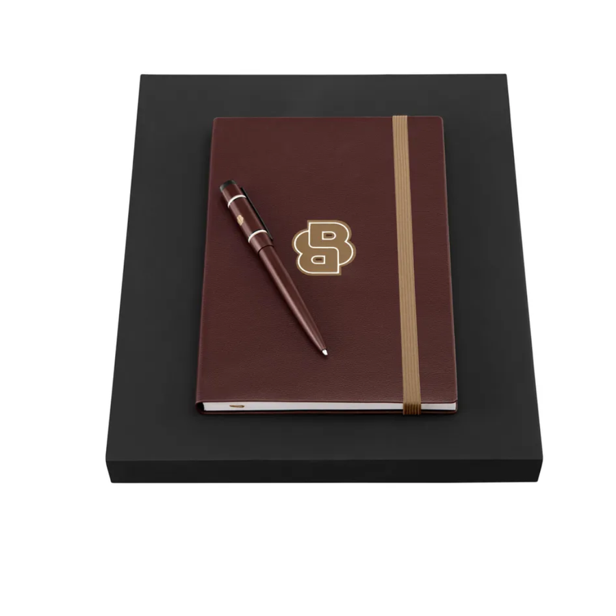 Notes A5 i olovka hemijska u setu HPBH612R, bordo, Hugo Boss