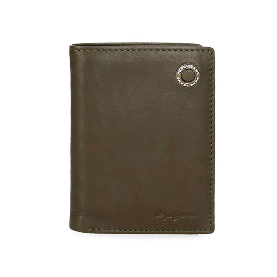 Novčanik 11.5 cm kožni Badge 7372034, muški, khaki, Pepe Jeans