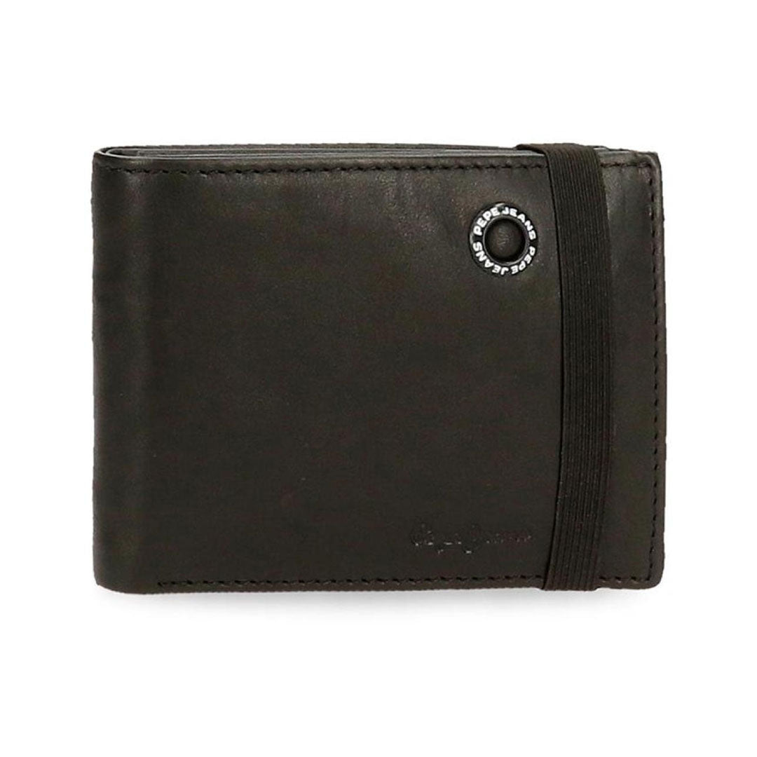 Novčanik 11.5 cm kožni Badge 7373931, muški , crni, Pepe Jeans
