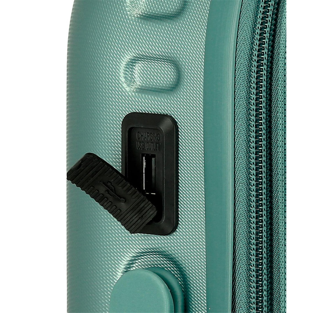 Kofer 55 cm ABS Highlight, proširivi 768862B, zeleni, Pepe Jeans